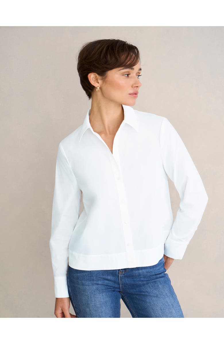 HOBBS LONDON Andie Long Sleeve Button Up Shirt, Main, color, White