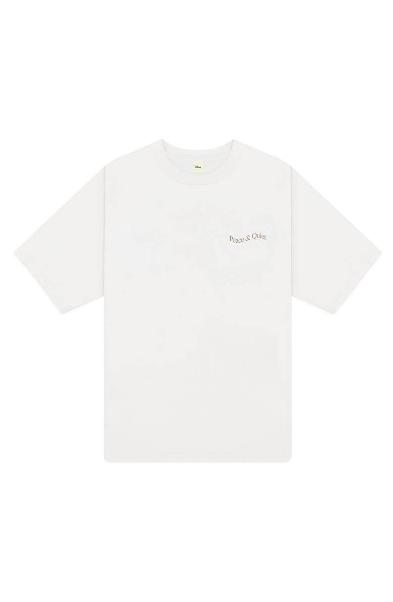 Museum of Peace & Quiet x Disney 'The Lion King' Peaceful Village Cotton Graphic T-Shirt, Main, color, White