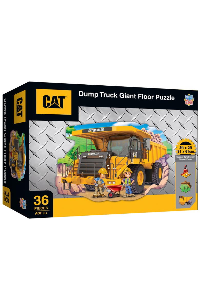 CAT Dump Truck 36 Piece Floor Puzzle, Main, color, Multicolor