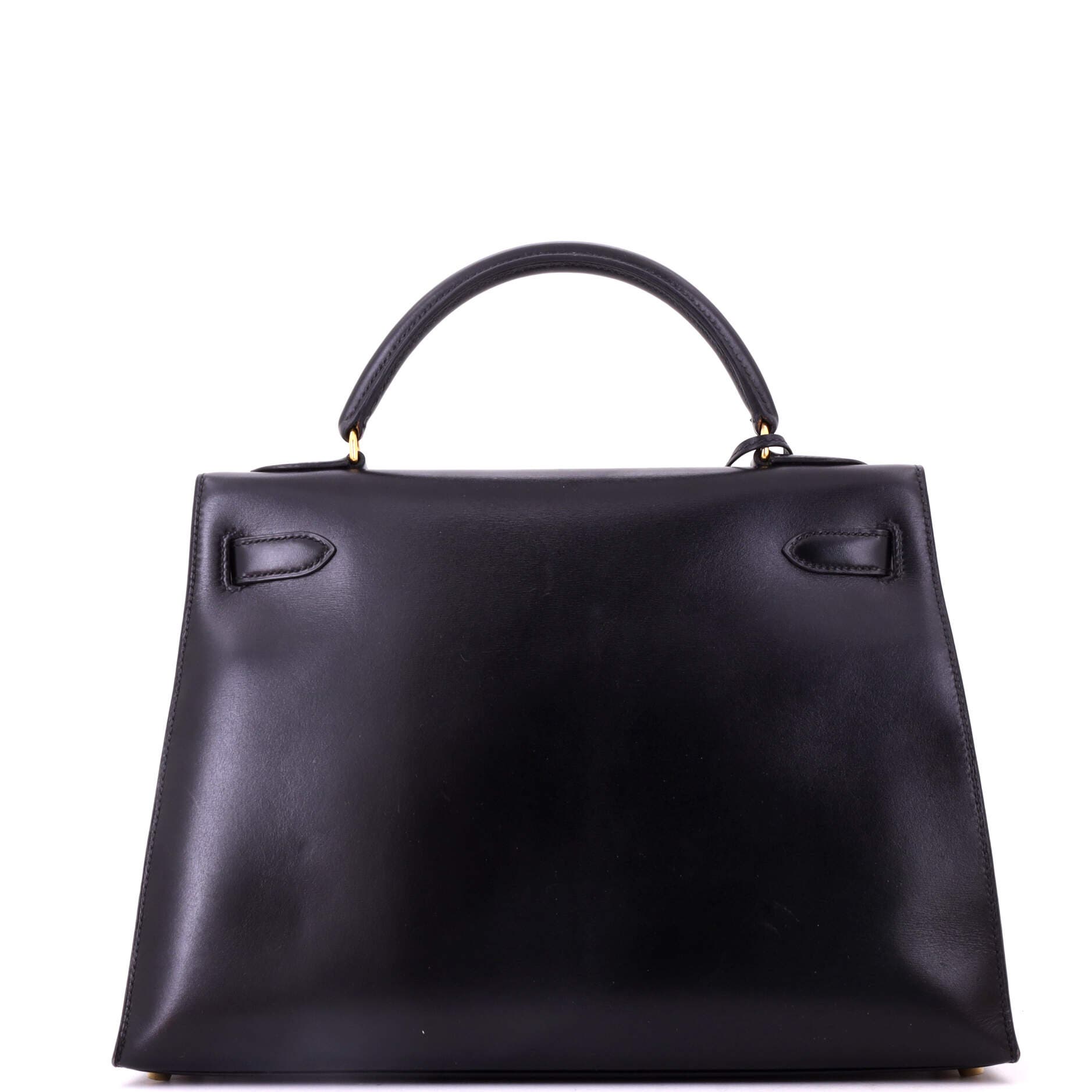 Kelly Handbag Black Box Calf with Gold Hardware 32, Alternate, color, Black