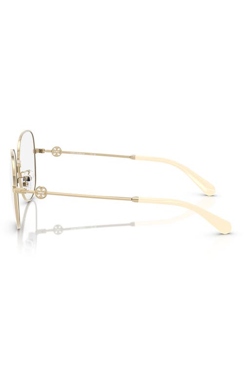 Tory Burch 55mm Round Optical Glasses In Gold