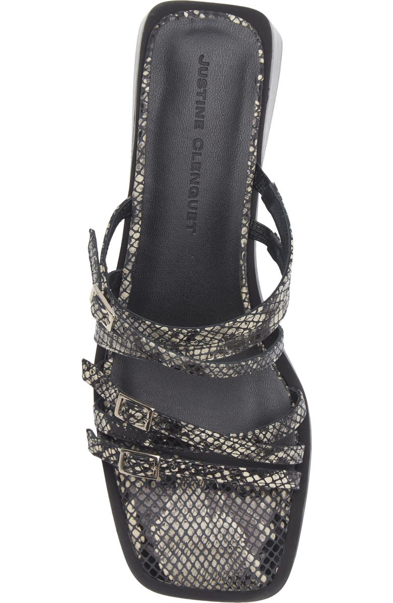 Justine Clenquet Andie Python Embossed Sandal, Alternate, color, Beige Python