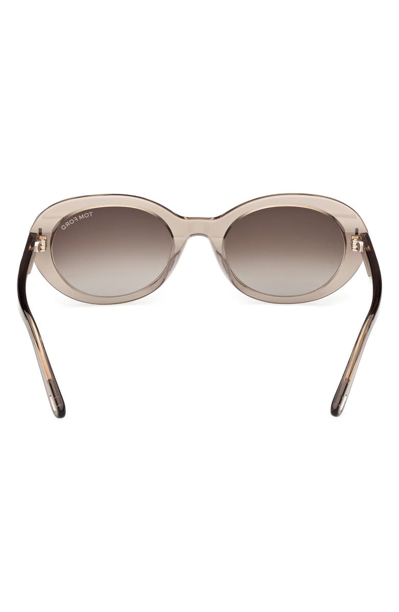 TOM FORD 54mm Gradient Oval Sunglasses, Alternate, color, Brown / Gradient Brown
