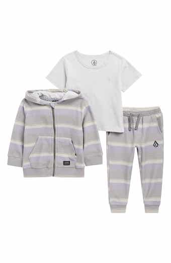 Volcom Kids' T-Shirt, French Terry Hoodie & Joggers Set