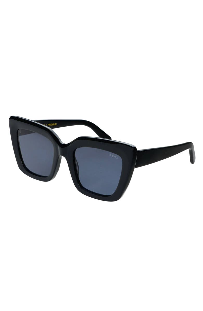 FREYRS Eyewear Portofino Cat Eye Sunglasses, Alternate, color, Black