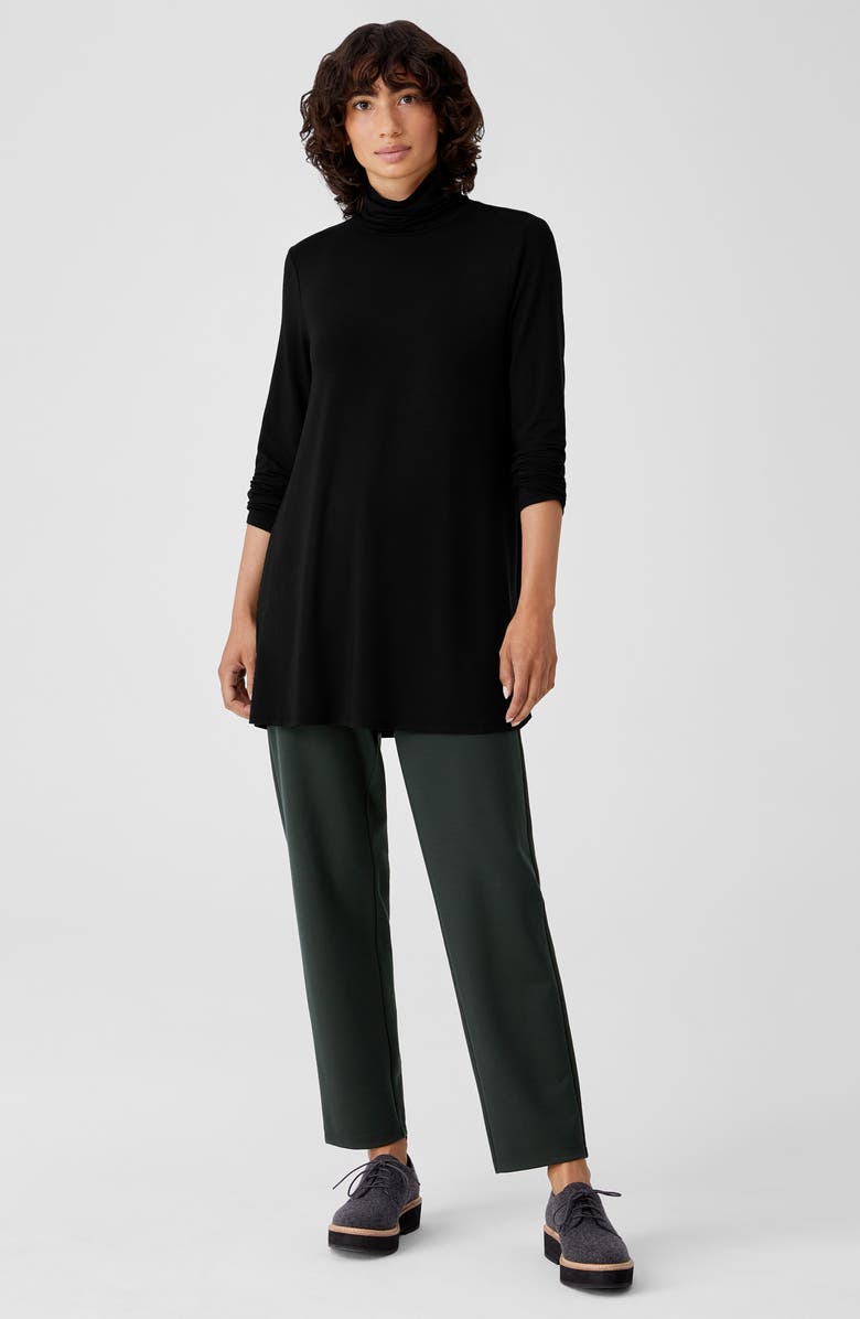 Eileen Fisher Scrunch Neck Jersey Tunic, Alternate, color,