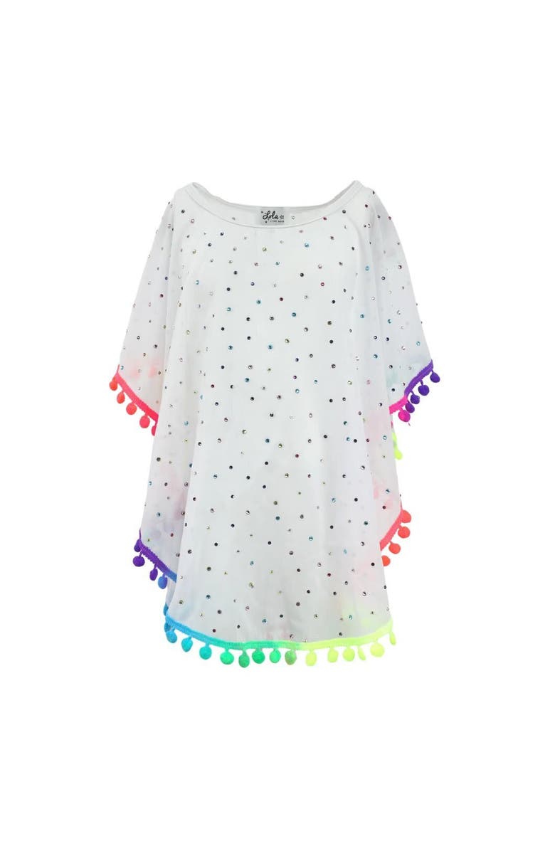 Lola + The Boys Women's Rainbow Crystal Coverup, Main, color, 