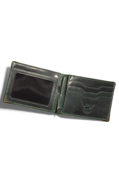 Will Leather Goods The Industrial Leather Bifold Wallet In Green