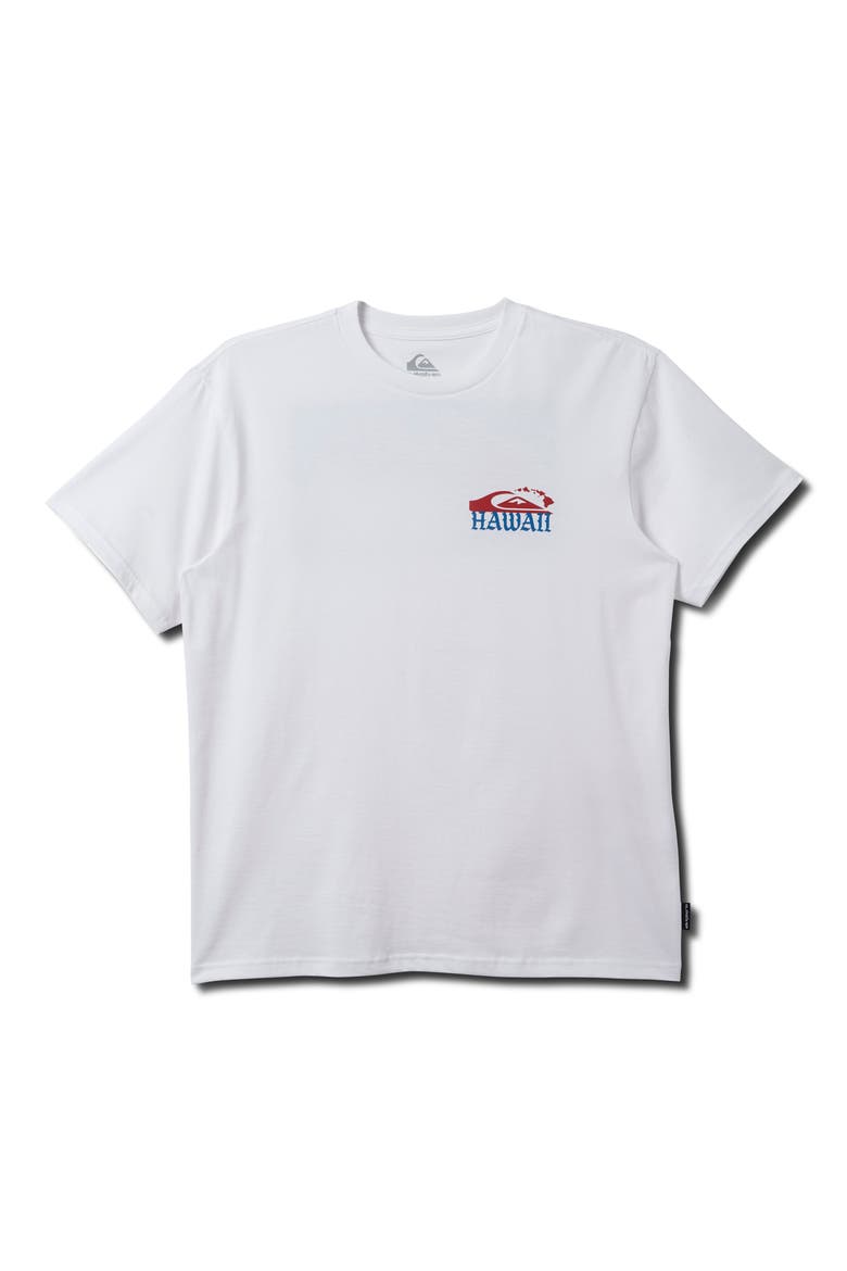 HI Island Print Graphic T-Shirt, Main, color, WHITE