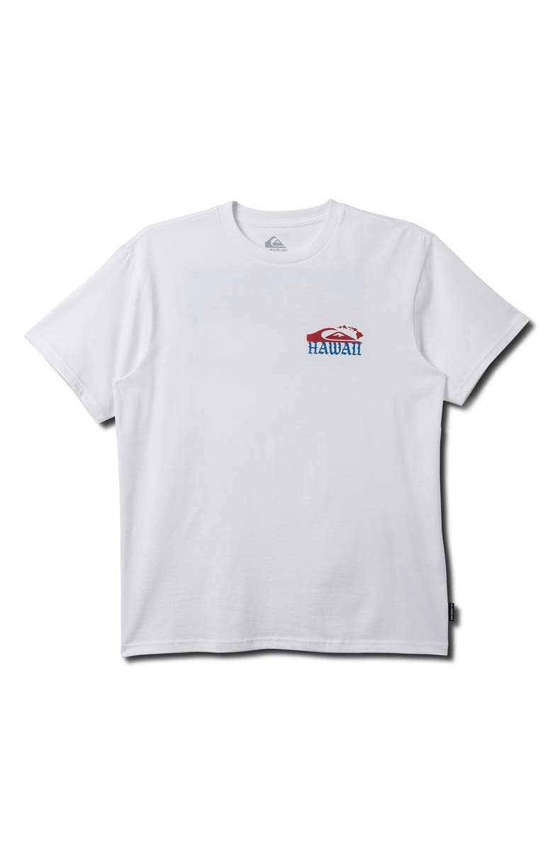 Quiksilver HI Island Print Graphic T-Shirt, Main, color, White
