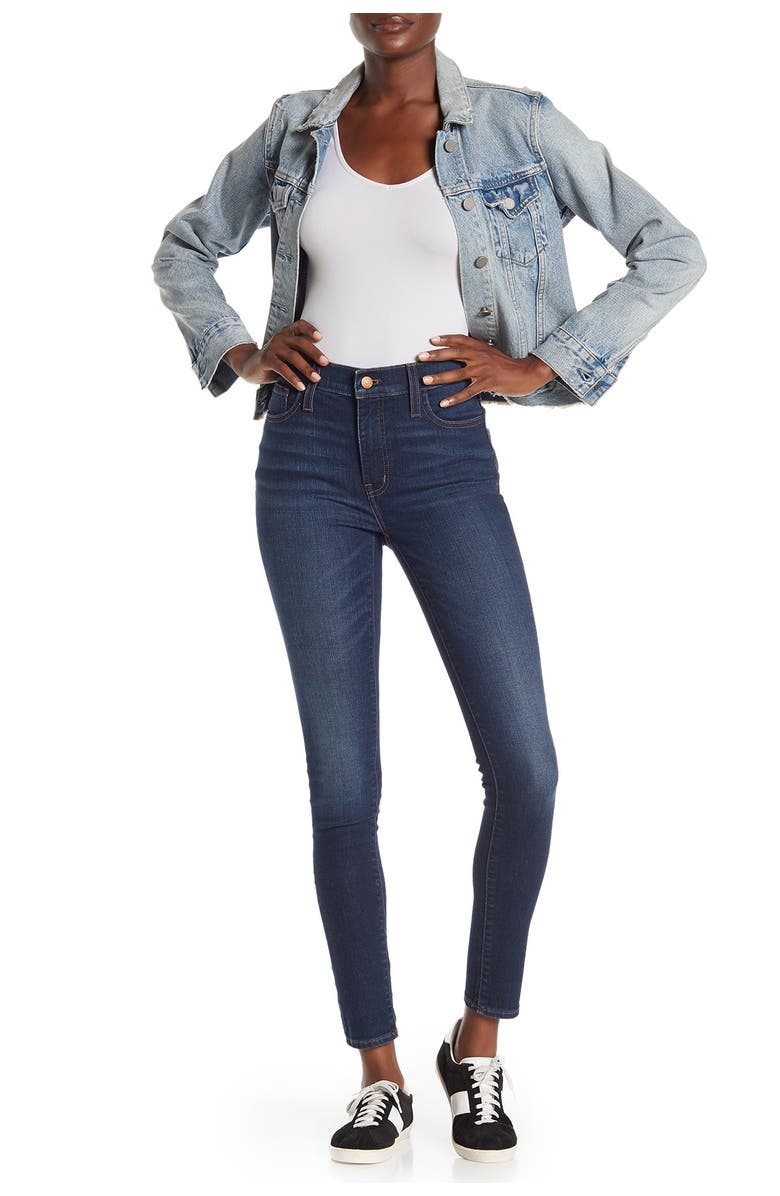Madewell Magic Pocket 9" Mid-Rise Skinny Jeans, Alternate, color,