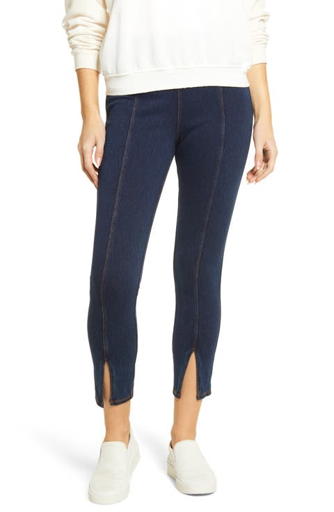 ́ Evelyn Split Hem Denim Leggings