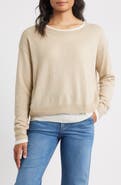 BOSS Femok Layered Wool Blend Sweater