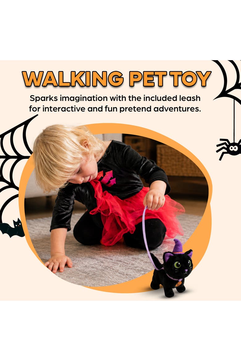 Interactive Robot Cat Plush Toy Electronic Moving Stuffed Animal with Sounds Touch Control Kids Toy, Alternate, color, Black