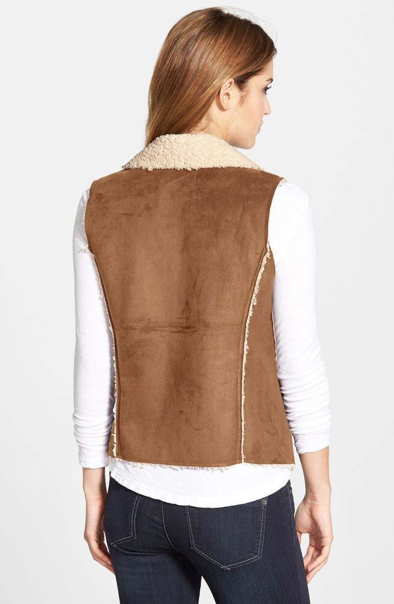 Caslon<sup>®</sup> Faux Shearling Vest, Alternate, color, 