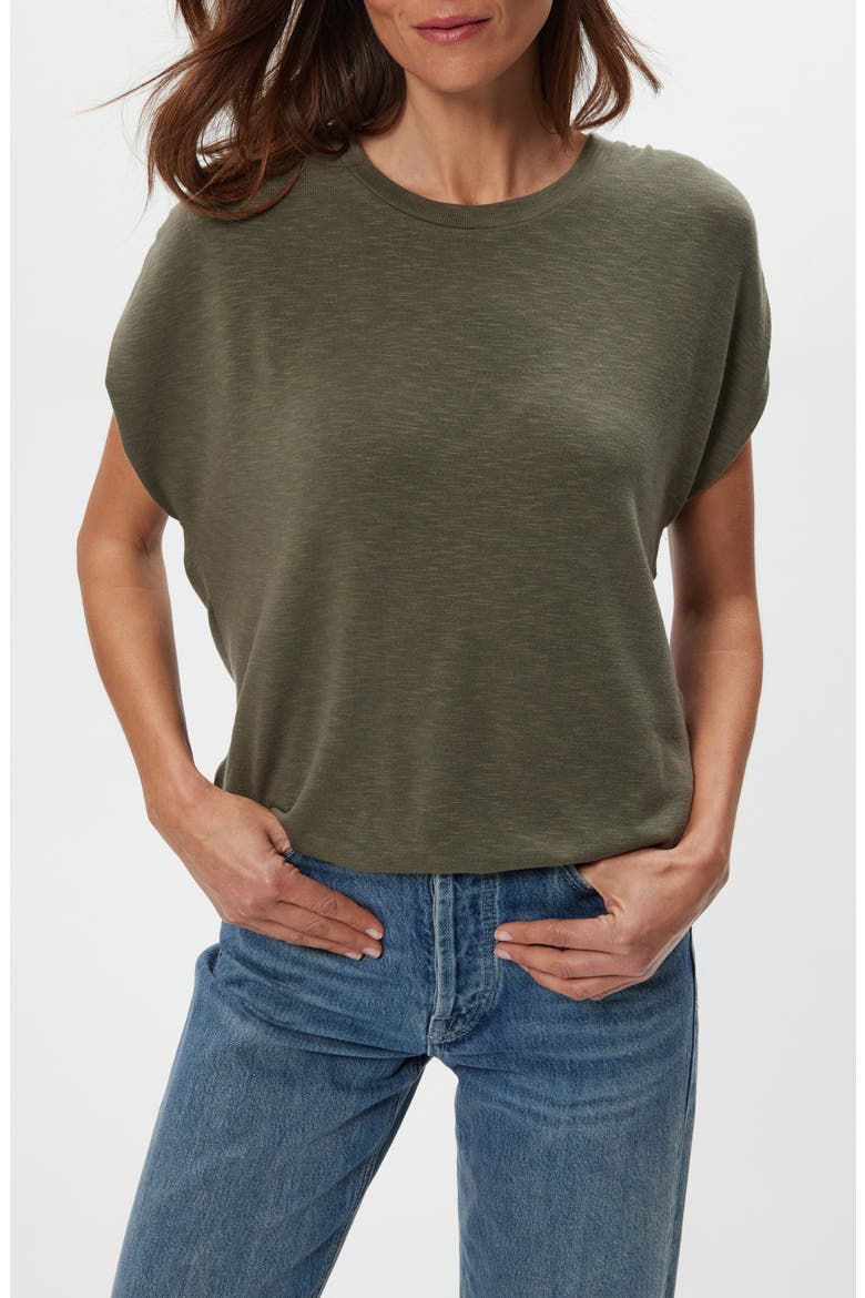 Sharron Cap Sleeve T-Shirt, Alternate, color, CAPER