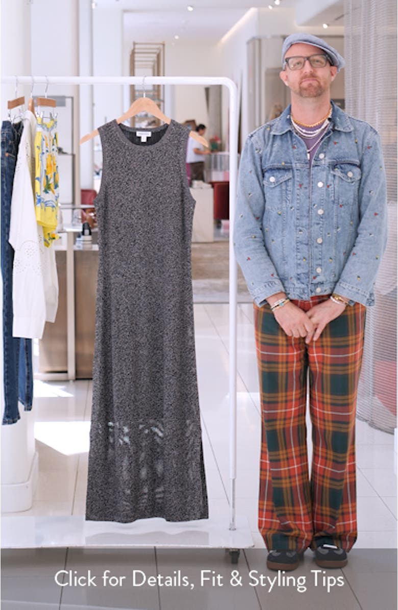 Marled Sleeveless Crewneck Sweater Dress, sales video thumbnail