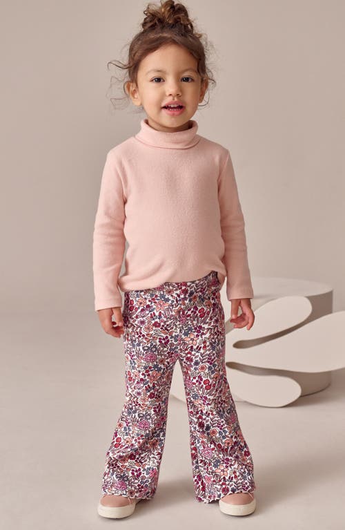Next Kids' Floral Rib Flare Leggings In Multi