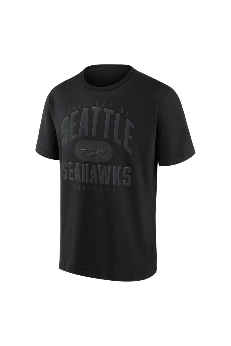 Men's Fanatics Black Seattle Seahawks Black Out Heavyweight T-Shirt, Alternate, color, Black