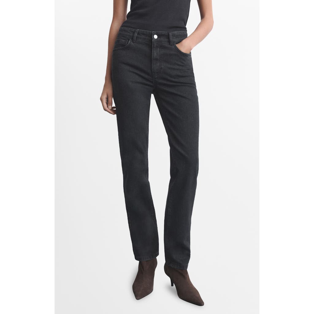 Mango Slim Fit Jeans In Black