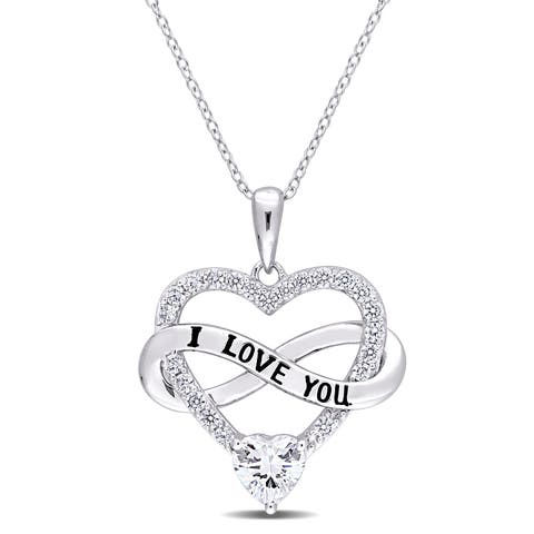 Cubic Zirconia Infinity Heart Necklace