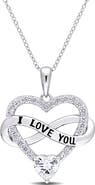 Julianna B. Cubic Zirconia Infinity Heart Necklace