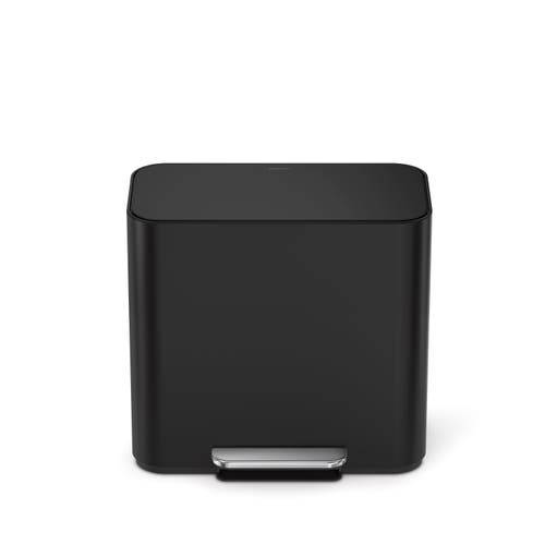 Simplehuman 15l Mini Recycler Step Can In Matte Black