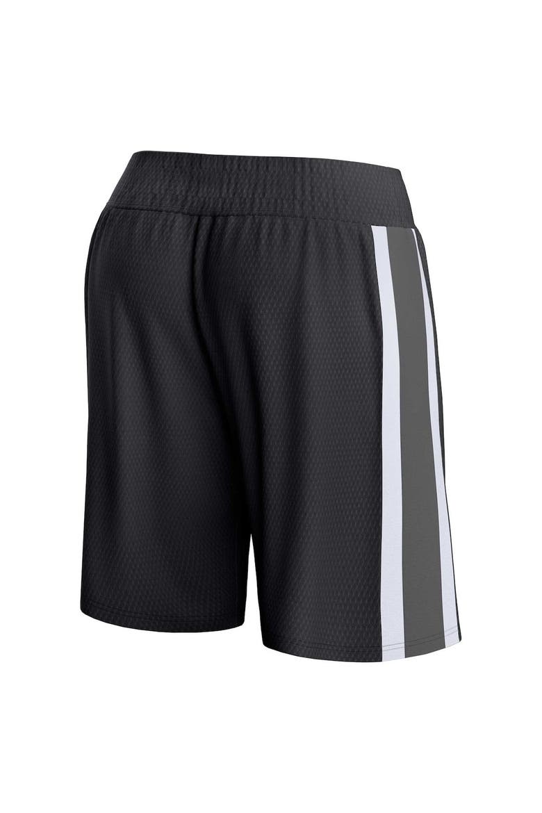 Men's Fanatics Branded Black Charlotte Hornets Referee Iconic Mesh Shorts, Alternate, color, Black