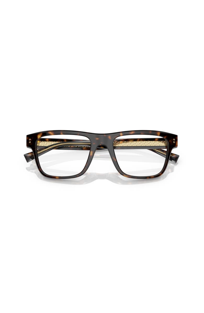Dolce&Gabbana 53mm Square optical glasses, Alternate, color, Tortoise