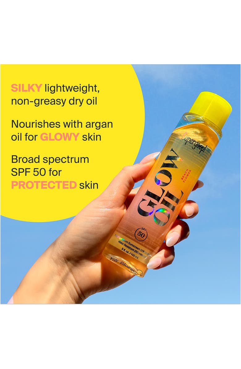 Supergoop!<sup>®</sup> Glow Oil SPF 50 Scented Sunscreen Body Oil, Alternate, color, Beach Flower