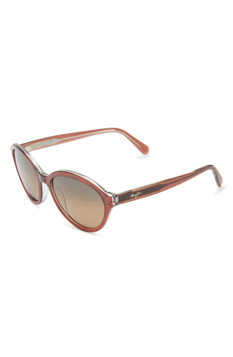 Maui Jim 55mm Round Sunglasses, Alternate, color, Brown Brown Bronze