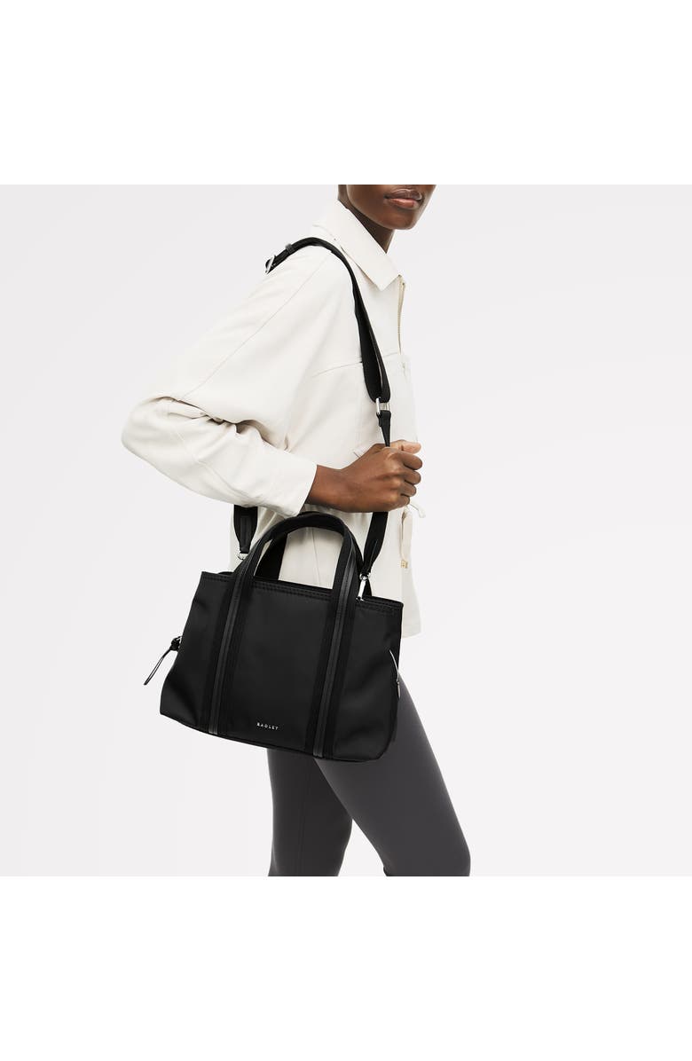 Radley Halley Row Medium Ziptop Satchel Bag, Alternate, color, Black