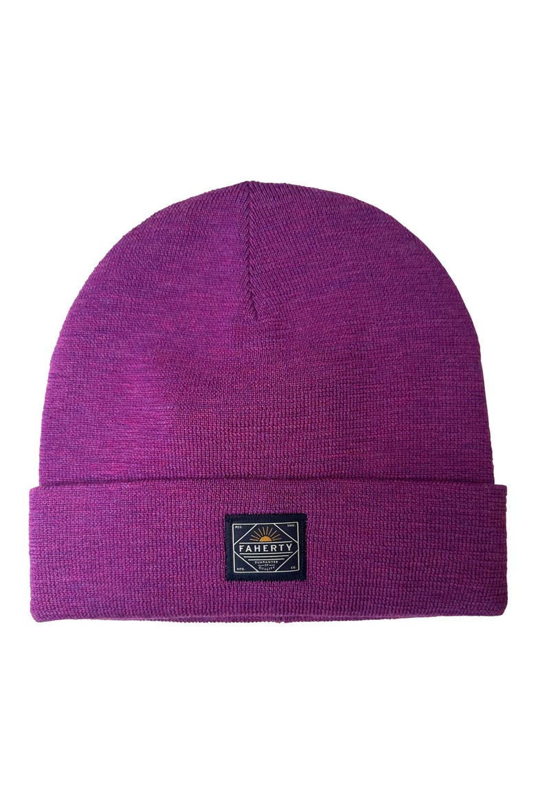 Workwear Merino Wool Beanie, Main, color, PURPLE