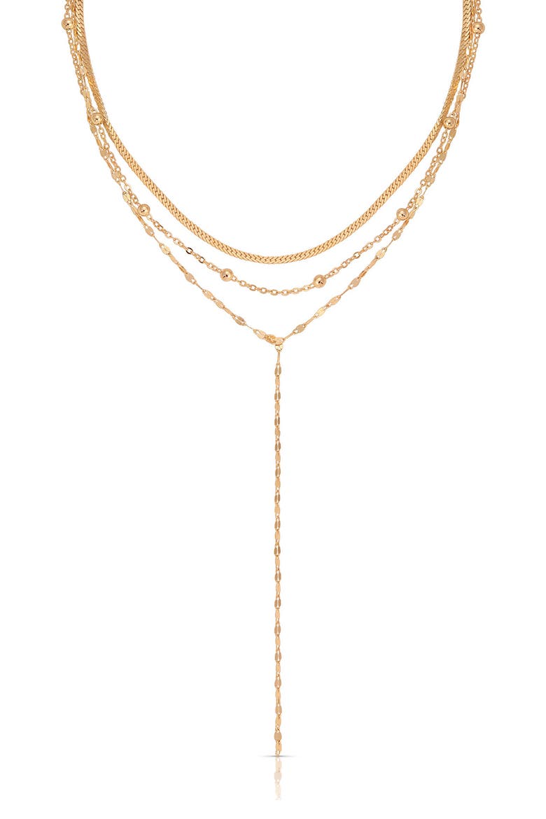Trio Dainty Layered Necklace, Main, color, GOLD