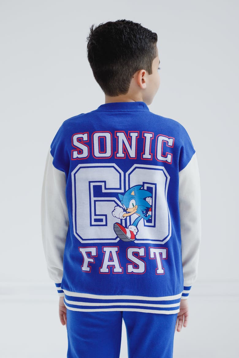 Sonic the Hedgehog Varsity Jacket and Joggers Set, Alternate, color, Sonic Navy Blue