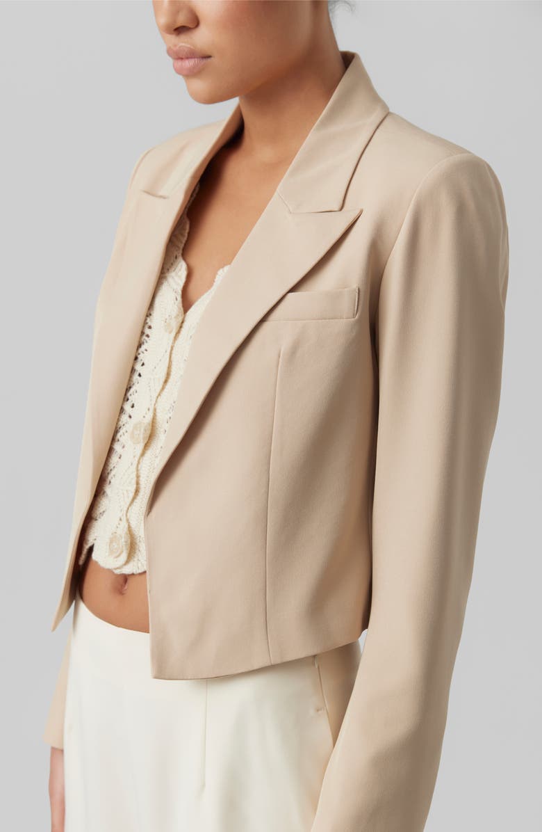 VERO MODA Saimaitzi Peaked Lapel Crop Blazer, Alternate, color, 
