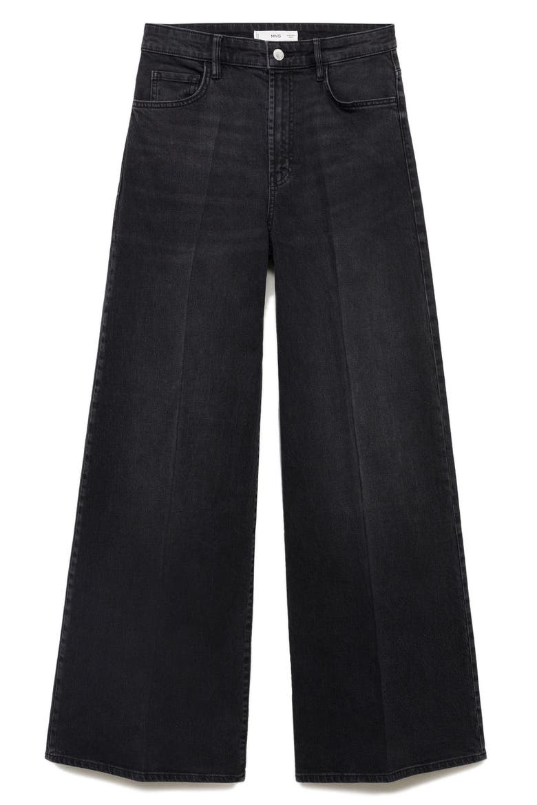 Elise High Waist Wide Leg Jeans, Alternate, color, BLACK DENIM