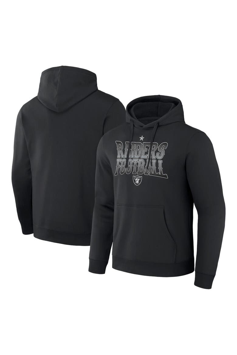 Men's NFL x Darius Rucker Collection by Fanatics  Black Las Vegas Raiders Rock N' Football Pullover Hoodie, Main, color, Black