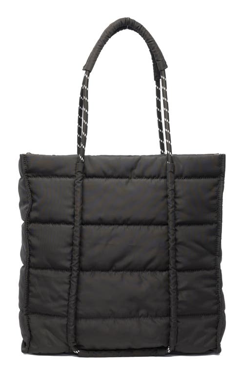 Urban Originals Palm Quilted Recycled Nylon Tote In Black