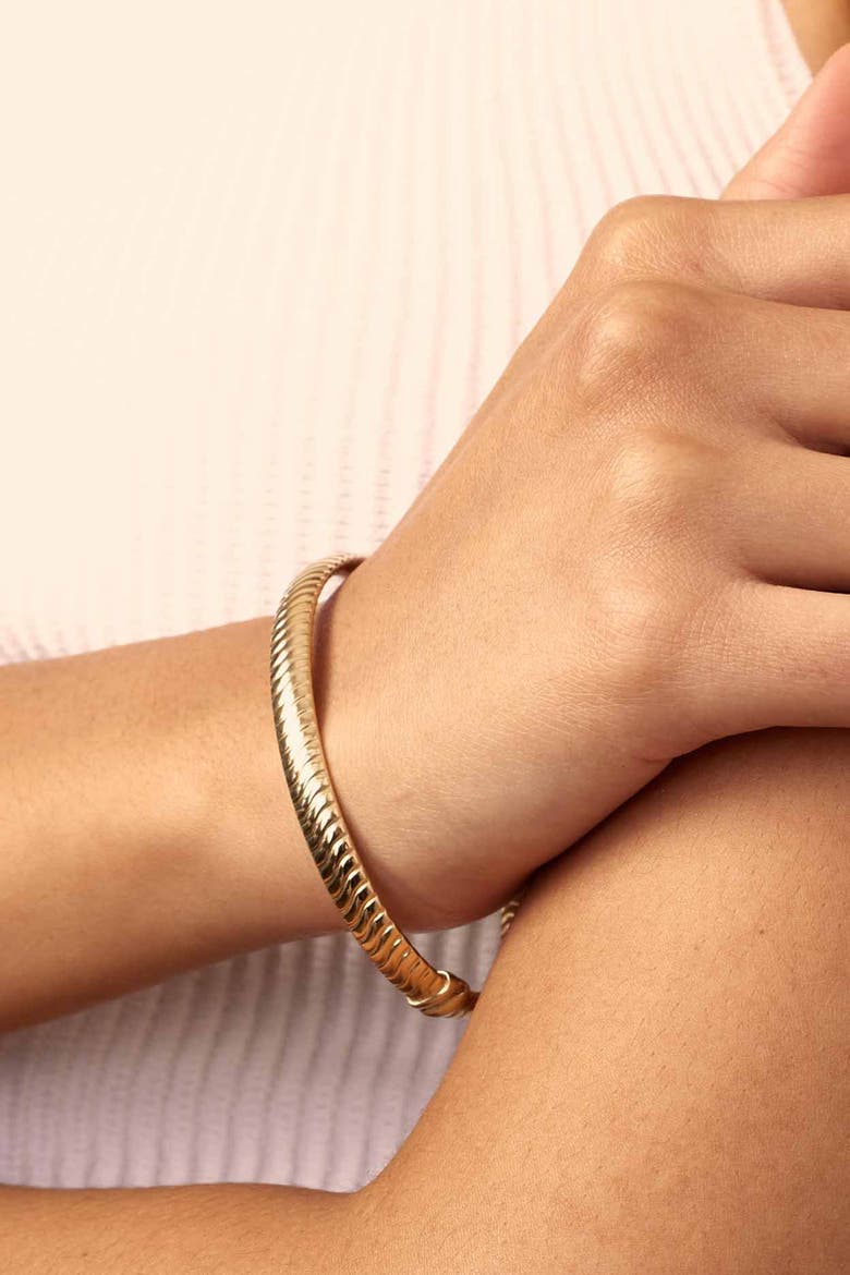 14K Yellow Gold Cobra Bangle, Alternate, color, Yellow Gold