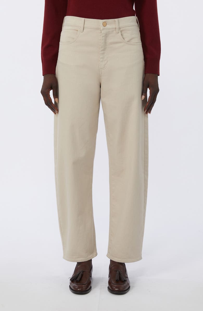 Max Mara Emily Wool Twill Five-Pocket Pants, Main, color, Natural