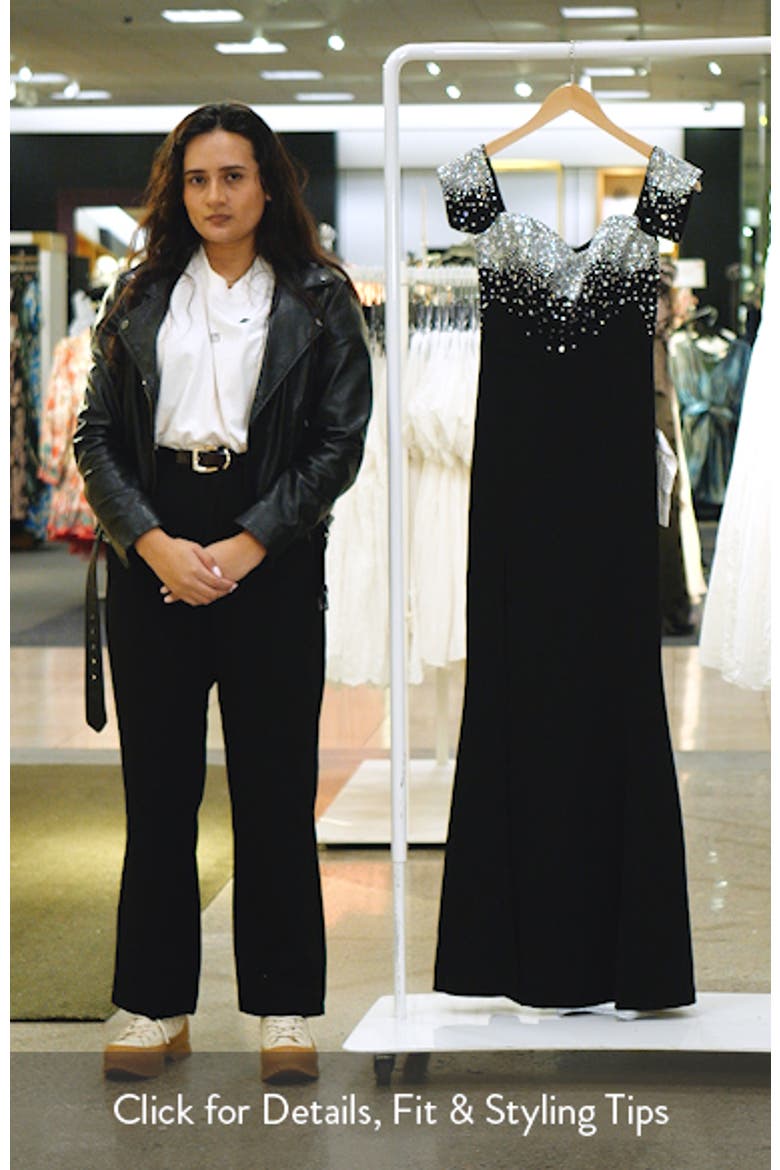 Logan Embellished Off the Shoulder Gown video