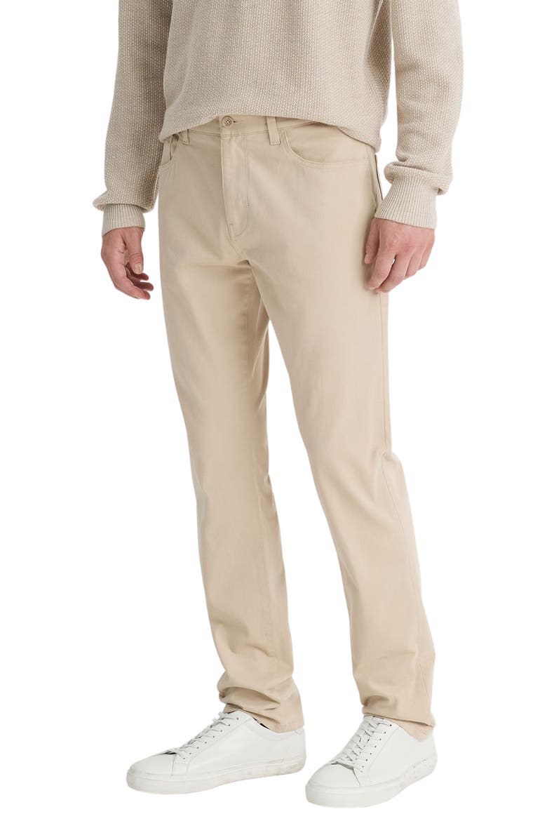 Dylan Slim Fit Peached Stretch Cotton Pants, Alternate, color, CAHUENGA KHAKI