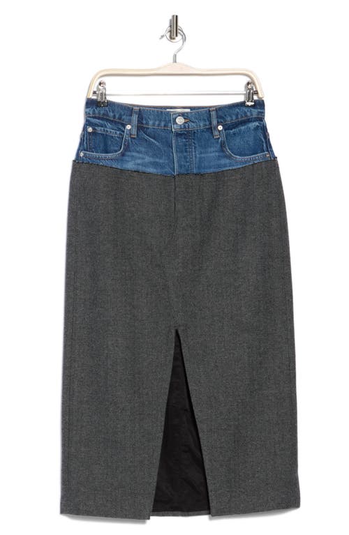 Frame Le Mix Midaxi Skirt In Malibu/herringbone
