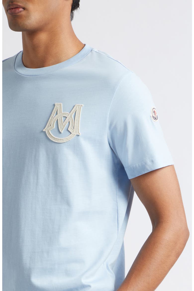 Monogram Logo Cotton T-Shirt, Alternate, color, CERULEAN