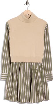 Derek Lam 10 Crosby Cressida Mixed Media Dress