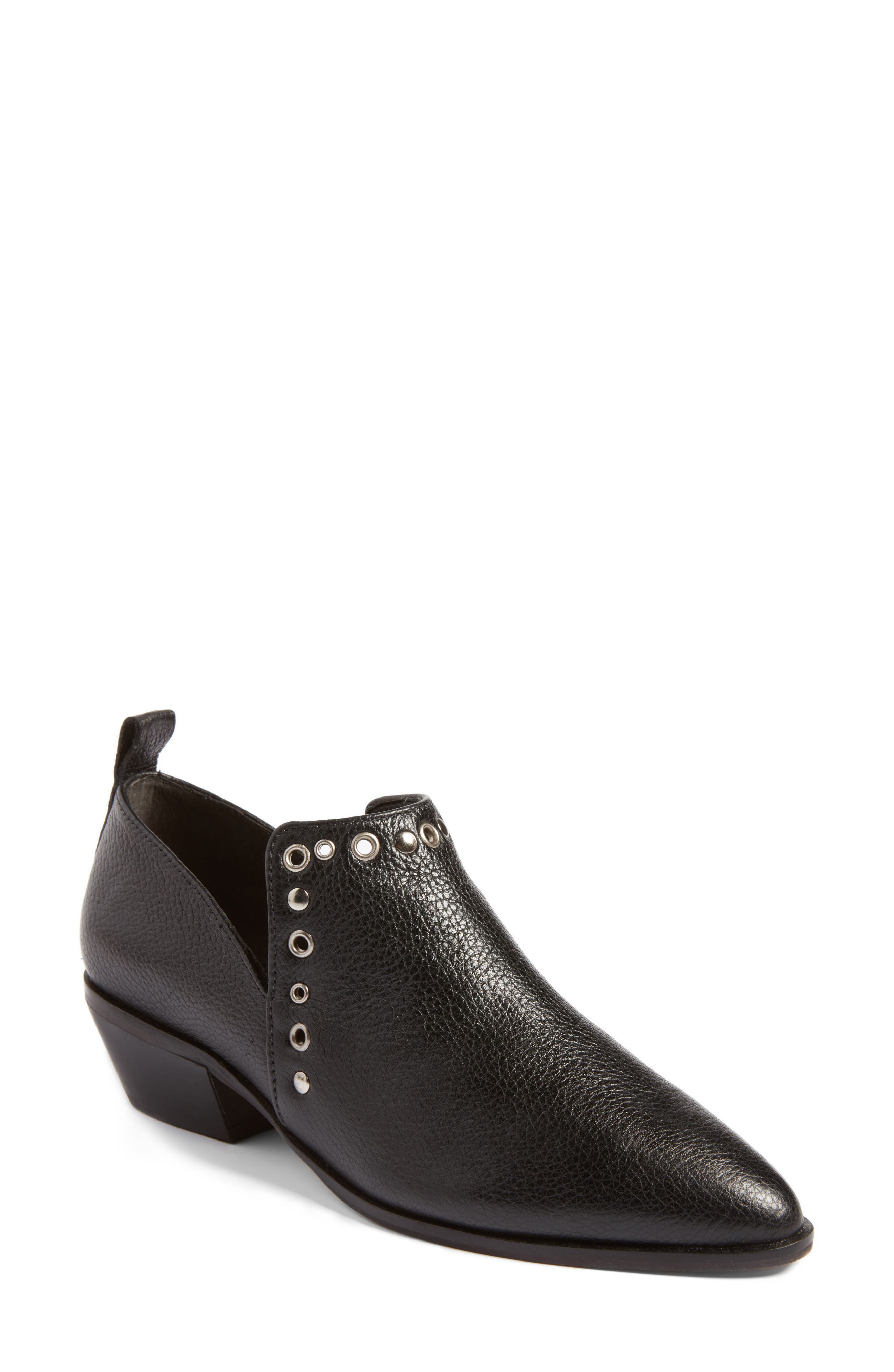 Annette Ankle Boot, Main, color, BLACK LEATHER