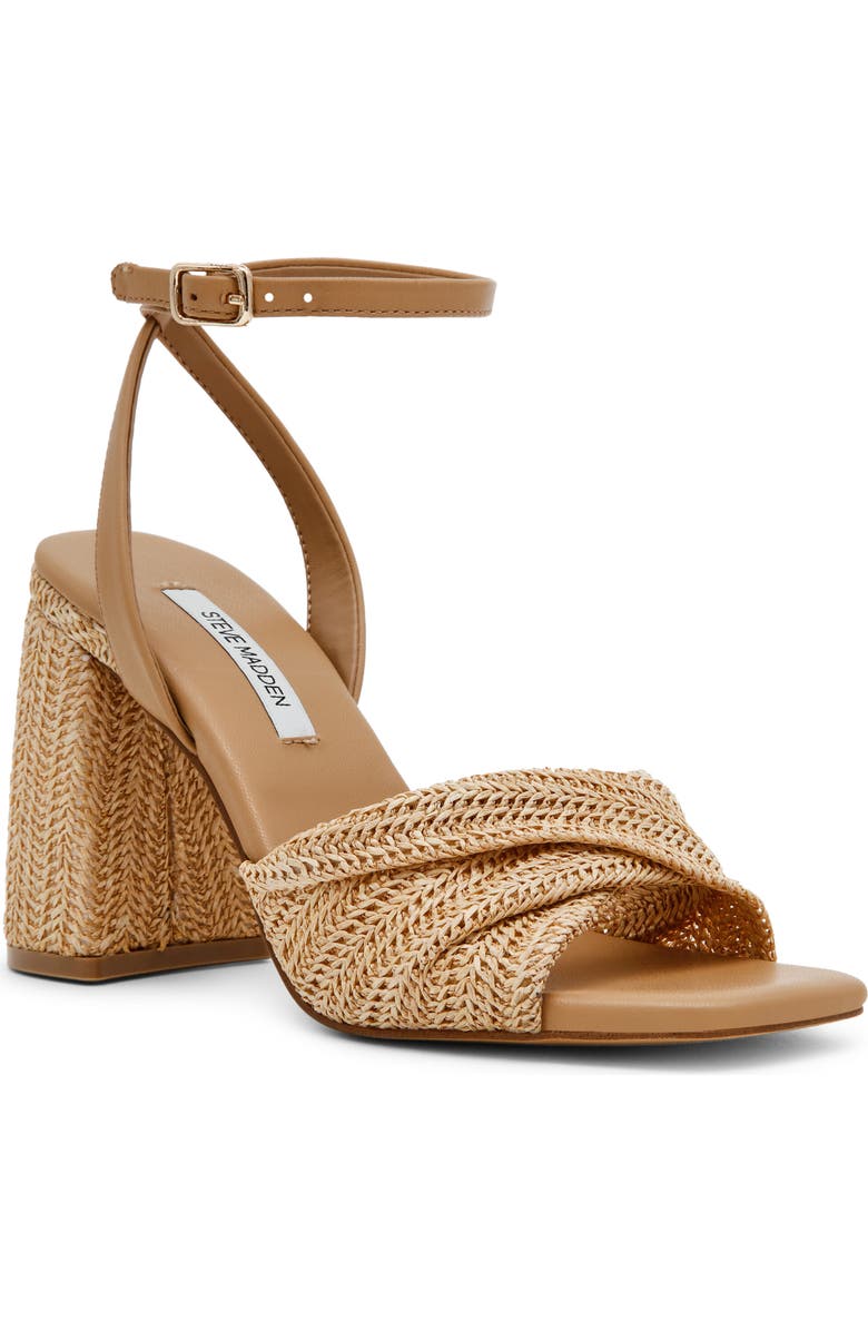 Steve Madden Mandy Ankle Strap Sandal, Main, color, Raffia