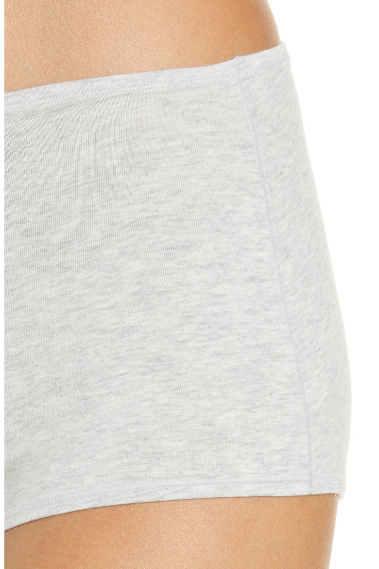 Stretch Cotton Jersey Boyshorts, Alternate, color, LIGHT HEATHER GREY