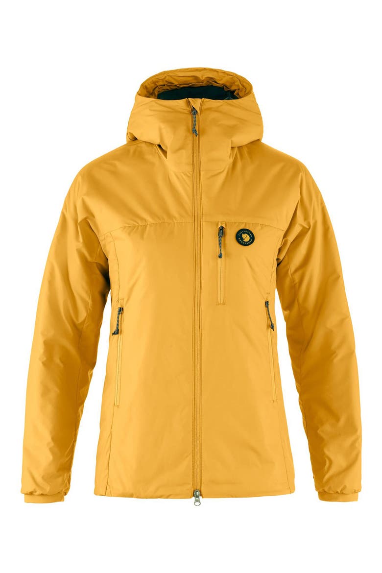 Bergtagen 60 Water Resistant Insulated Jacket, Main, color, MUSTARD YELLOW-MOUNTAIN BLUE